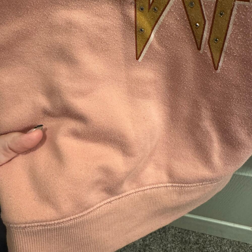 Blush Pink Def Leopard Crewneck Pull Over Size 3X - Picture 4 of 9